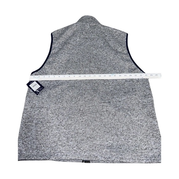 Chaps Men's Sleeveless Fleece Vest Full Zip Size XL Gray NEW NWT Pockets - Picture 4 of 4